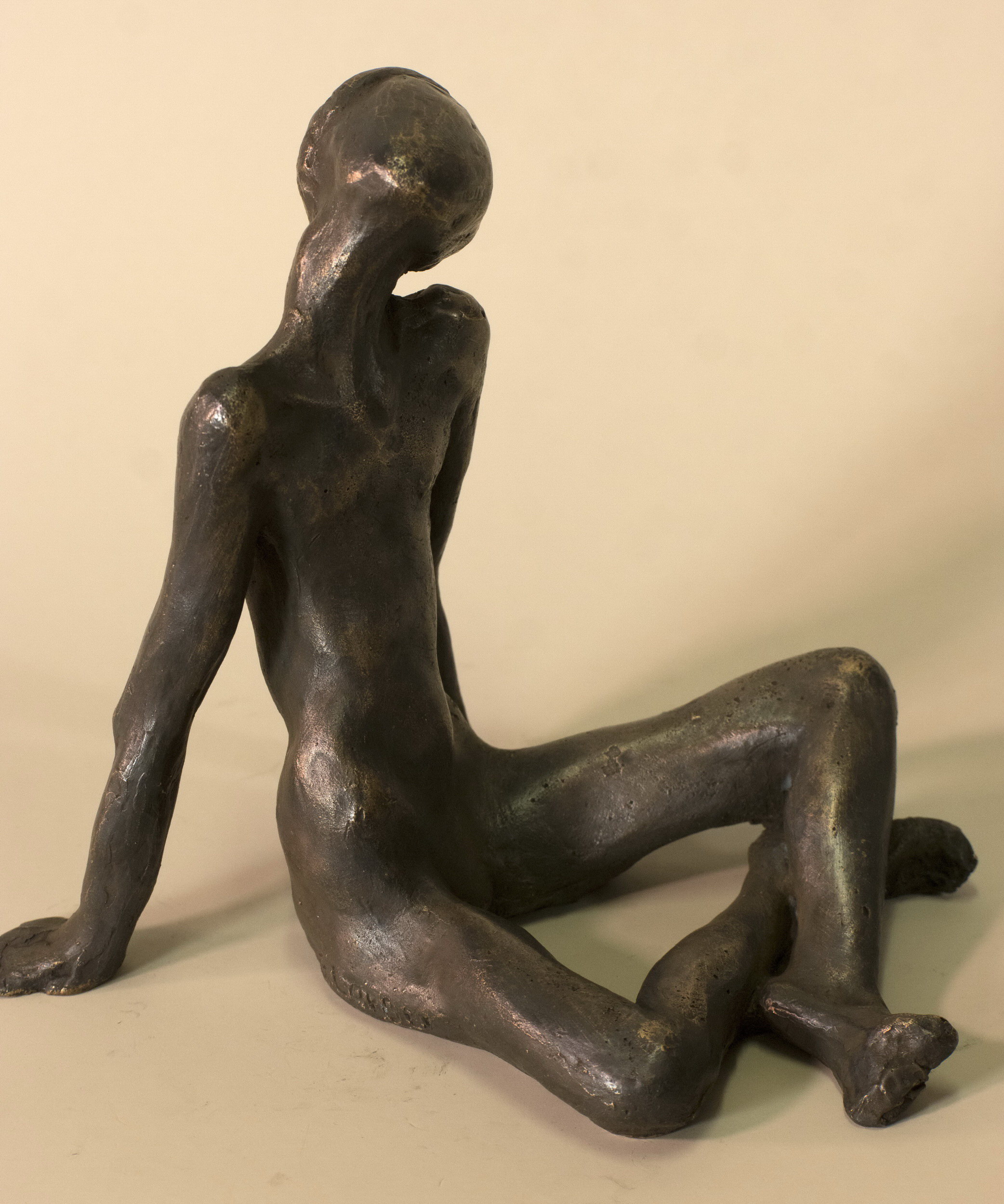 Gunter Langer, Angekommen, 2020, Bronze, 14 x 11 cm